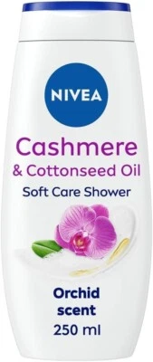 NIVEA Cashmere & Cotton Oil Shower Gel 250ml Body Wash with Vitamins UK