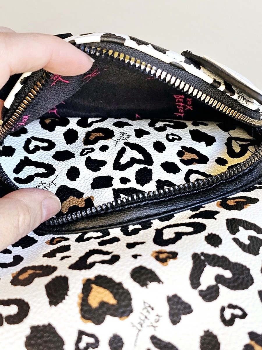 Betsey Johnson Cat Face Mini Backpack Crossbody Leopard Heart Print NWT Betsey Johnson Cat Face Mini Backpack Crossbody Leopard  main image 4