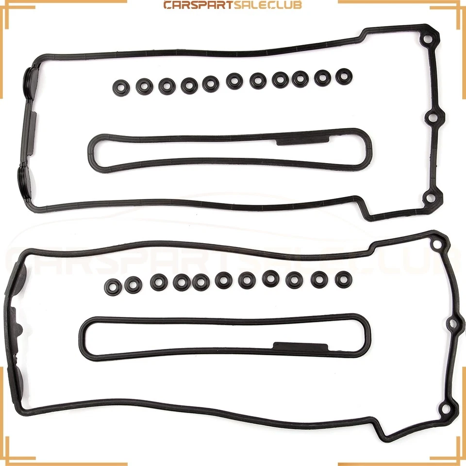 Juego de 2 juntas de cubierta de válvula con 22 sellos de ojales para BMW 530i y 540i 1994-1995 Foto 4 de 4