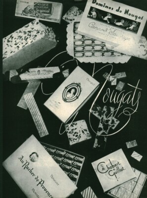 Alte Werbung Nougat von Montélimar 1949 aus Zeitschrift