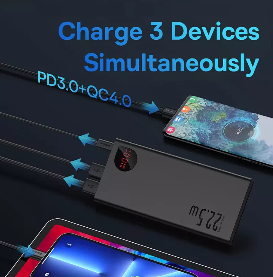 Fast Charging Power Bank 10000mAh 22.5W Portable External Battery Charger USB-C - Image 4 of 4