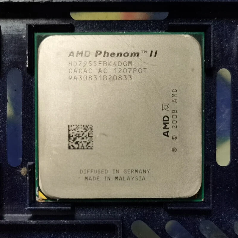 AMD Phenom II X4 955 3.2 GHz Quad-Core Black Edition Processor AM3 AM2+ 125W CPU - Image 2 of 3