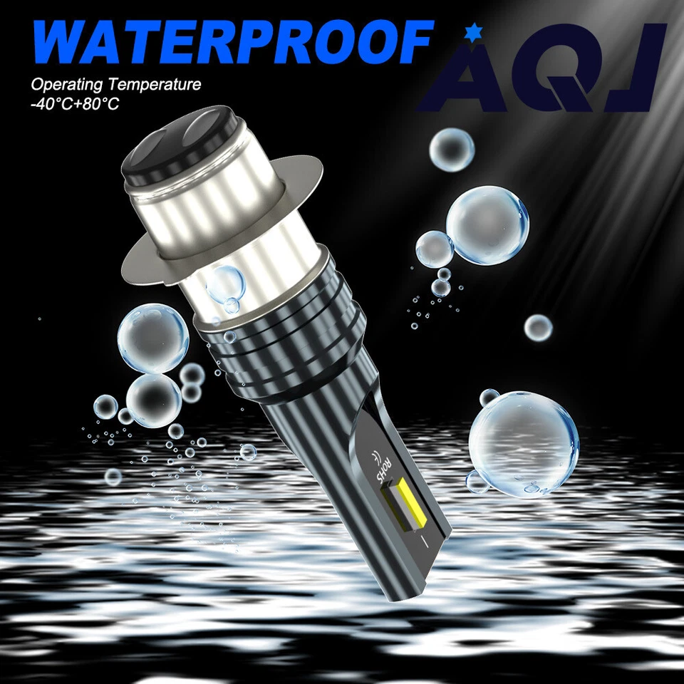 For Kawasaki Prairie 300 400 1999-2002 LED Headlight Kit H6 6000K White Bulbs Foto 4 de 4