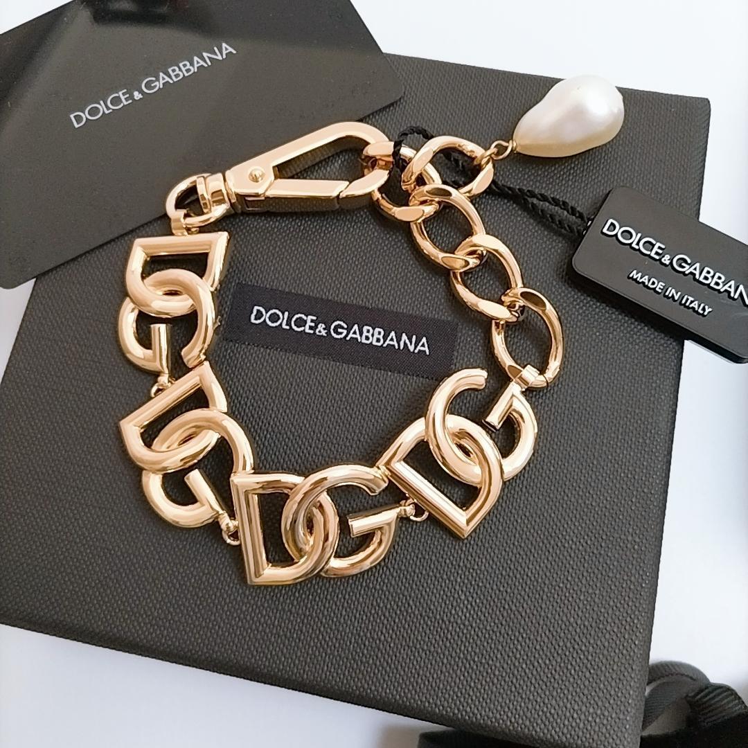 アクセサリー archive DOLCE&GABBANA DG LOGO bracelet Bracelet with DG logo and rhinestones in Silver for Women