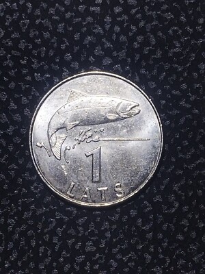Latvia Salmon 1 lats coin 2008 VF-XF | eBay