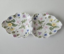 Vintage Queens Country Meadow Sweets Or Trinket Dish Fine Bone China England