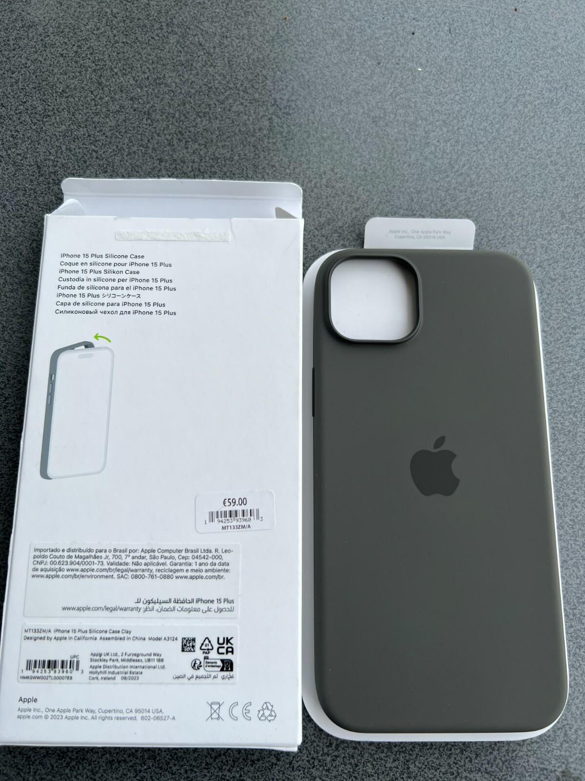 Coque silicone iPhone 15 Plus en couleur d'origine - 3