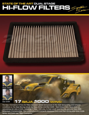 BAJA CHAMPION SIGNATURE SERIES HI-FLOW REPLACEMENT AIR FILTER FOR FORD F250 F350