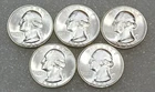 1951-D Washington Silver Quarter Gem BU Original & Frosty lot of 5 coins #P91