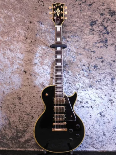 '82 Greco Super Real EGC57-60 MIJ Legendary Les Paul Custom Black 3PU All Maho
