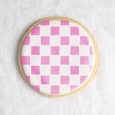 Checker Cookie Stencil - Durable & Reusable Mylar Stencils