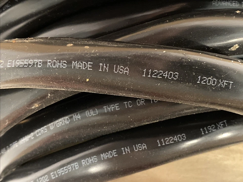 Advanced Digital Cable 3H-0403 4AWG 3C STR BC XLP/PVC XHHW 2 CDRS XLP 600V 25' - Image 4 of 4