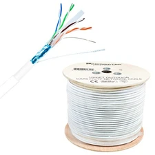 1000ft CAT6 UV Shielded FTP Waterproof Outdoor Direct Burial Network Cable White