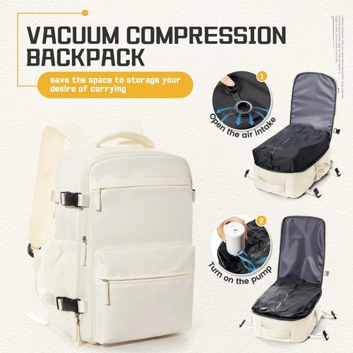Reiserucksack Vakuum Kompression Pumpe Handgepäck Airline geeignet Platzsparend - Bild 27 von 30