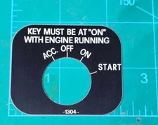 Kenworth Start Switch Plate