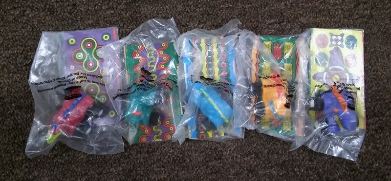 Vintage 1994 Burger King Wind Up Dino Crawlers Complete Set of 5 Toys MIP