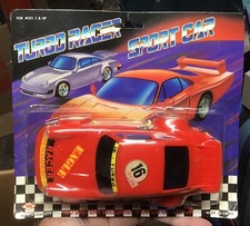 Vintage NK Turbo Racer Sport Car FRICTION Porsche Red 80s Toy