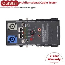 CT-04F Audio Cable Tester RJ45 Cable Tester Measures 15 Types for PowerCON