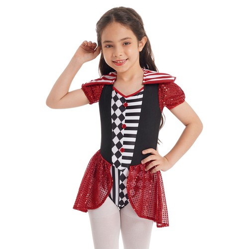 AU Girls Halloween Circus Ringmaster Costume Sequin Lion Tamer Leotard Dress - Picture 45 of 48