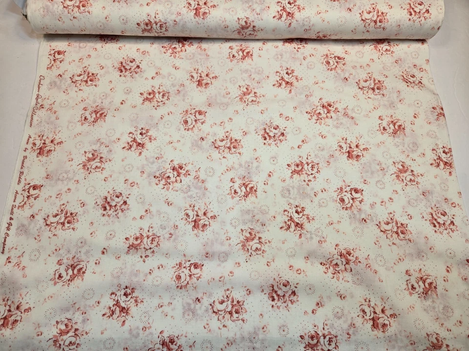 DURHAM QUILT COLLECTION, Floral Dots Off-White Lecien Cotton Fabric 1/2 YARD - Image 3 of 4