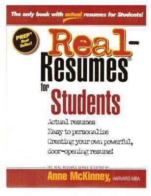 Real-Resumes for Students, Paperback by McKinney, Anne (EDT), Brand New, Free...