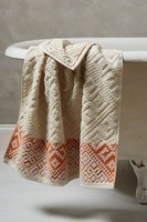 Anthropologie Raia Bath Face Towel Washcloth Burnt Orange Cotton Jacquard Anthropologie Raia Bath Face Towel Washcloth Burnt Orange Cotton Jacquard