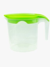1L Plastic Jug with Lid Water Milk Juices Kitchen Home Fridge Door Picnic Jugs 