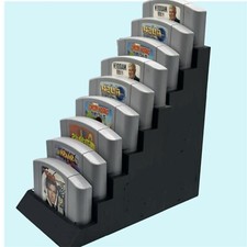 Nintendo 64 N64 Cartridge Tower Display Stand Holder HQ - Holds 9 Cartridges NEW