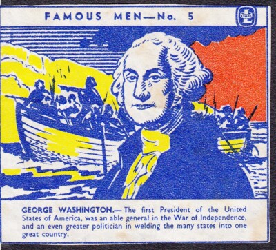 Original Lyons Maid Vintage Sweet Wrapper George Washington #5
