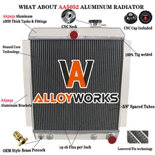 3 Row Aluminum Radiator For 1948-54 Chevrolet Truck 3100 3600 3800 3900 Pickup