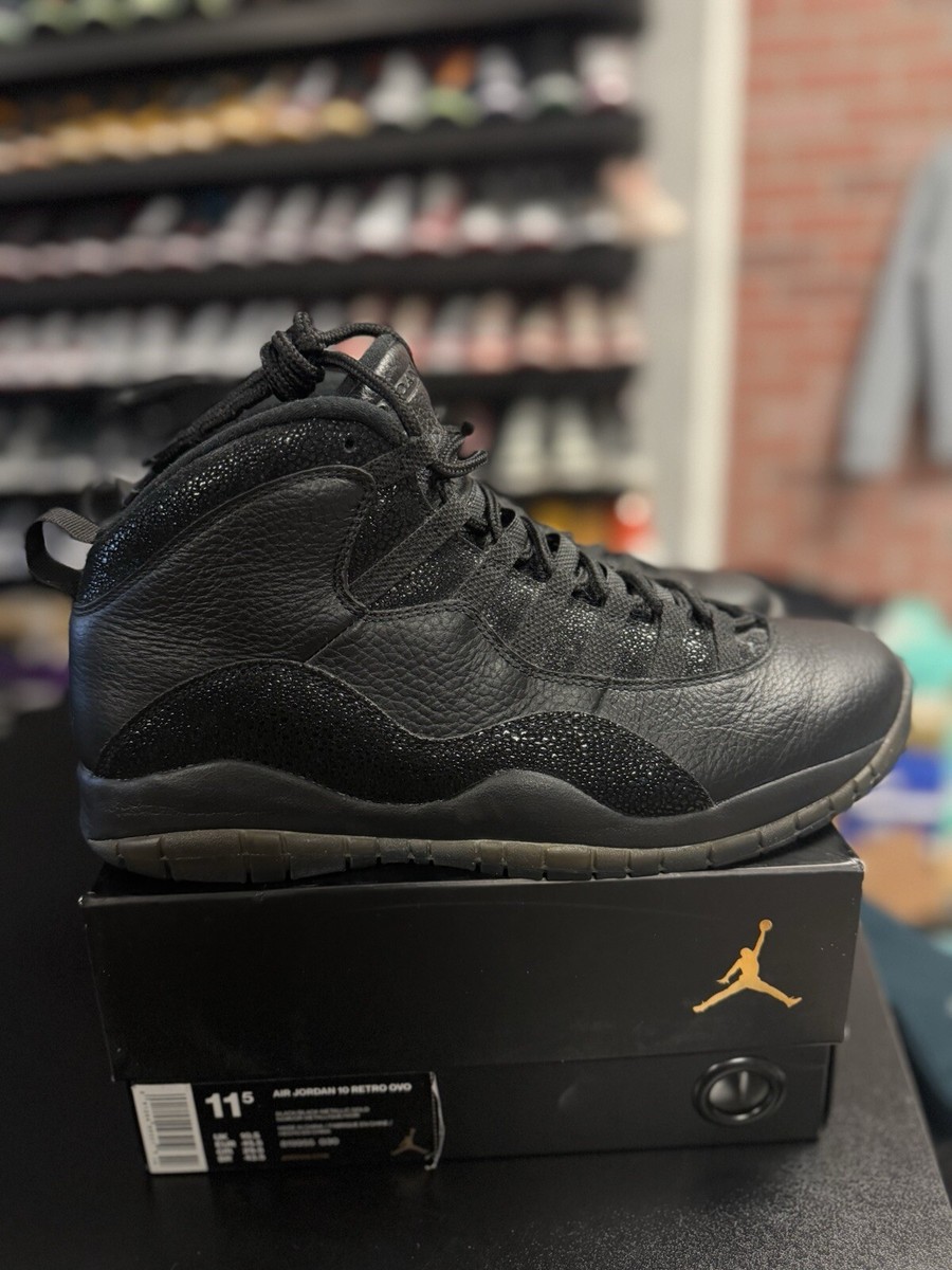 OVO Drake x Air Jordan 10 Retro Black - Size 11.5 - 819955 030