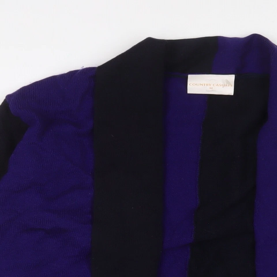 Country Casuals Womens Purple V-Neck Acrylic Cardigan Jumper Size M - Image 3 of 4