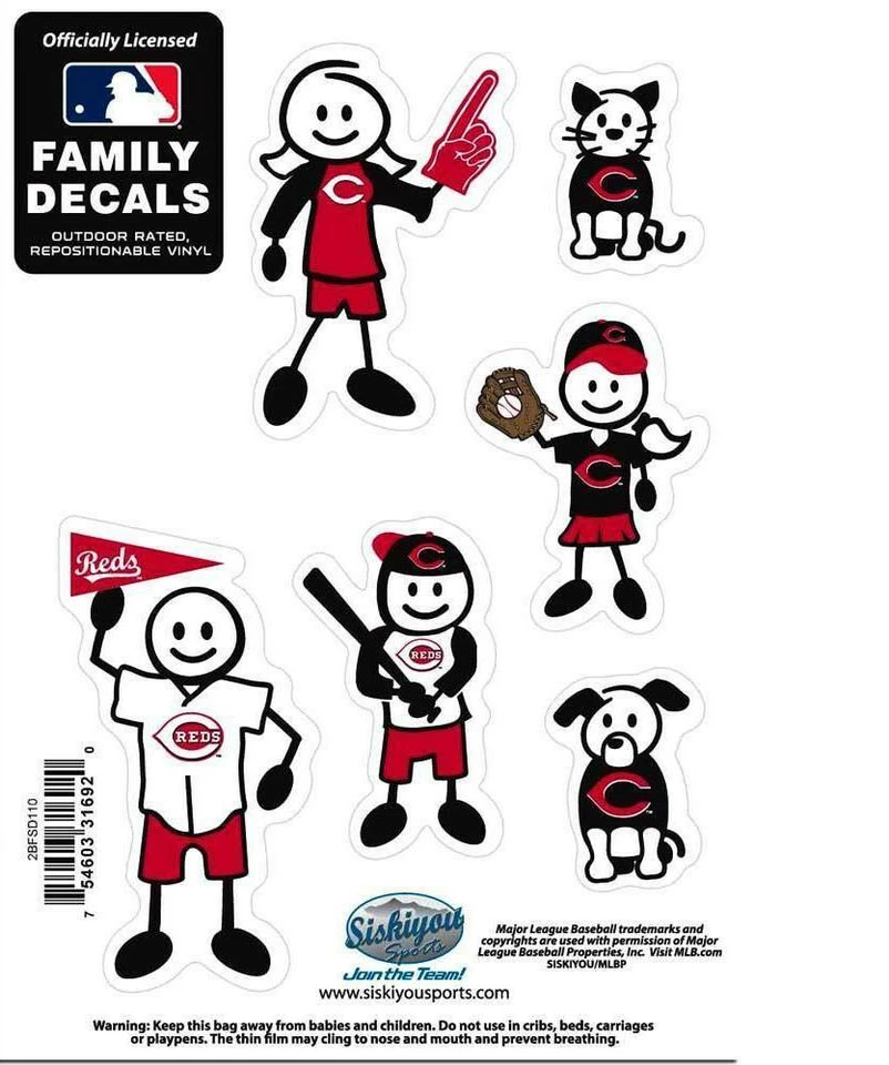 25 Sets of Cincinnati Reds Outdoor Rated Vinyl Family Decals MLB Baseball - Image 2 of 2