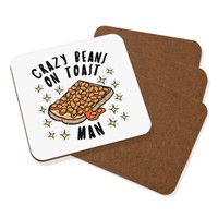 VerrüCkte Beans Auf Toast Mann Stars Untersetzer GeträNke Set Mit 4 Lustig Essen