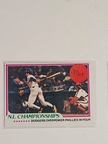 1978 Topps 1977 N.L. Championships #412 card