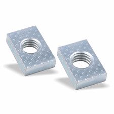 Nutenstein | Gewindeplatte 20x13x5 mm M6-M8 Gewinde mittig | Stahl gal. verzinkt