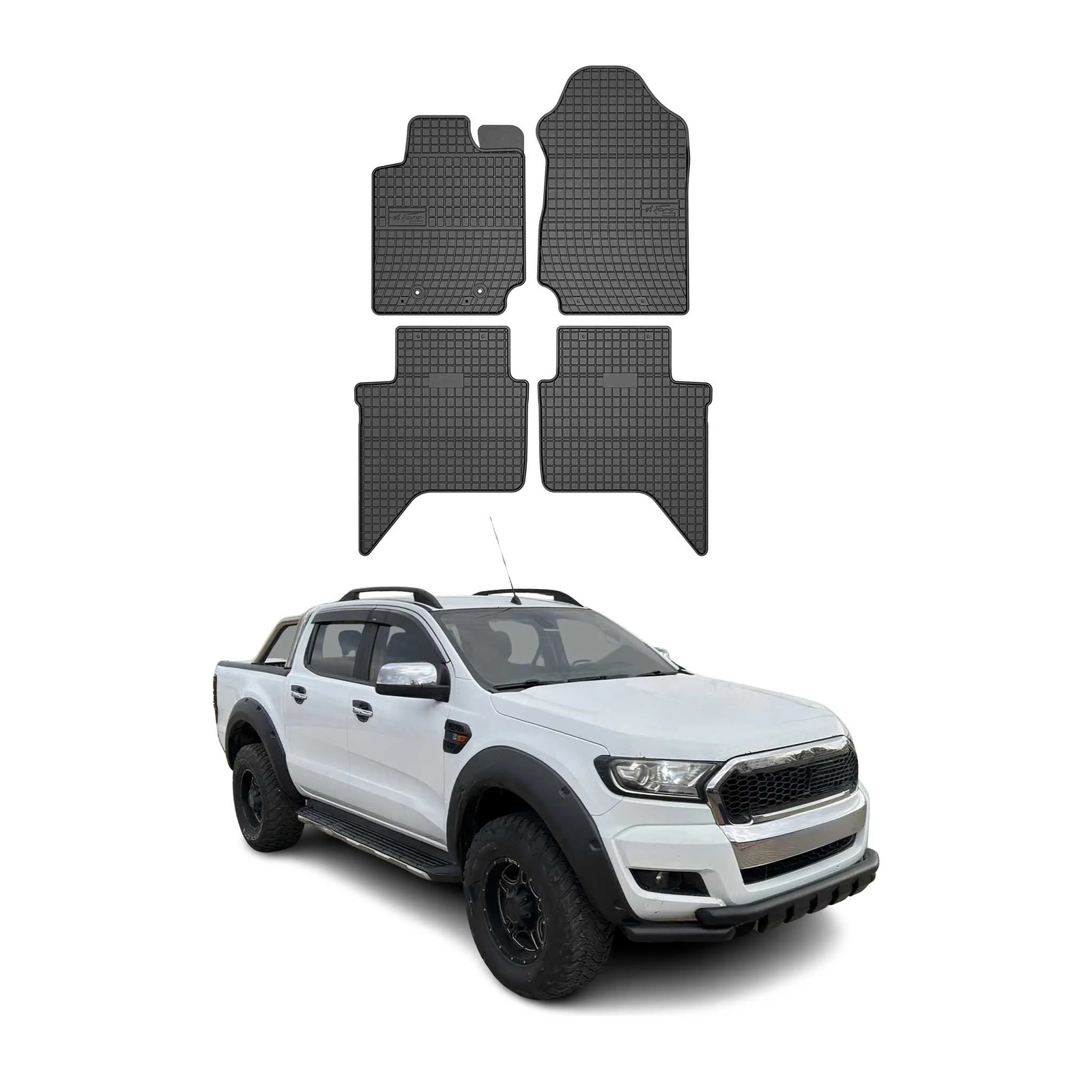 Tapis de sol Ford Ranger T6 tout-terrain pour cabine double 2015-2022
