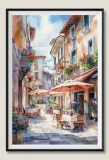 Rome Street 1 - DIY Chart Counted Cross Stitch Patterns Needlework DMC Color