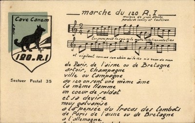 Song CPA Marche du 120 R.I., Cave Canem - 11290140