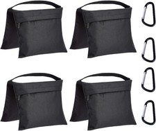 Photographic Empty Sandbag for Light Stands, 4-Pack, Black