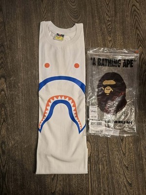 Bape - Shark - Colors - Tee - L - White - 100% Authentic