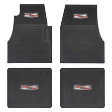 For Chevy Bel Air 55-57 Floor Mats With Bel Air Crest Logo 1st 2nd Row Black For Chevy Bel Air 55-57 Floor Mats With Bel Air Crest Logo 1st 2nd Row Black