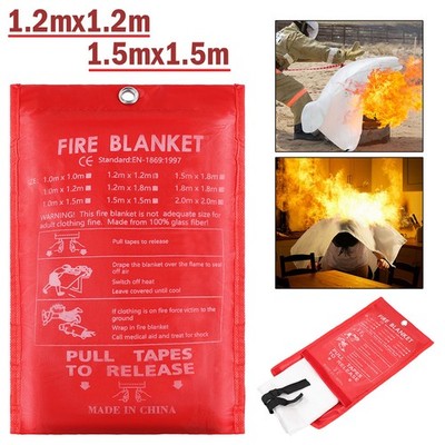 1-2Packs Large Fire Blanket Fireproof for Home Kitchen Office Emergency Safety