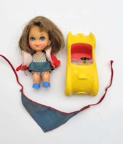 Mattel Liddle Kiddle Doll - Babe Biddle w/sportscar + windshield #3505