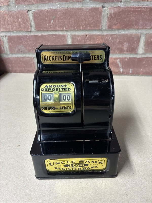 Vintage Uncle Sam's 3-Coin Register Bank Western Stamping Corp Made in Japan