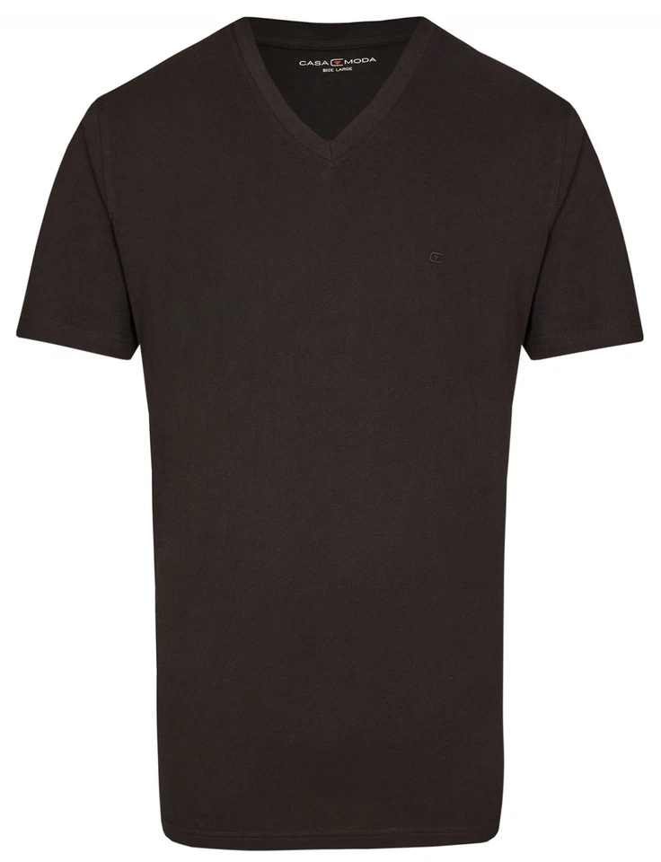 Casa Moda T-Shirt Doppelpack V-Neck schwarz 092600 800