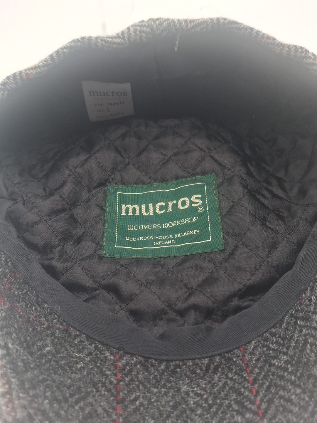 Mucros Weavers Workshop Tweed Patch Cap Large 100… - image 6