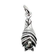 Ciondolo pipistrello argento sterling 925 ciondolo gotico Halloween gioielli regalo
