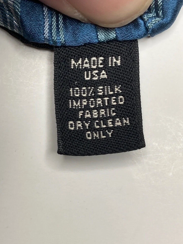 Murano Mens Formal Necktie 59.5"Lx3.75"W Blue / White Neck Tie - Image 4 of 4