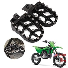 Dirt Bike Foot Pegs Wider Footpegs Foot black KX65 KX80 KX85 KX100 KX112